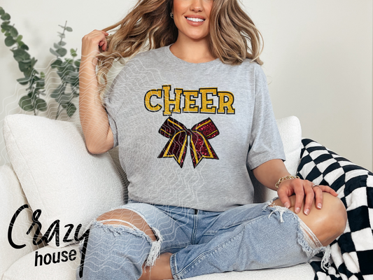 Cheer Glitter Bow