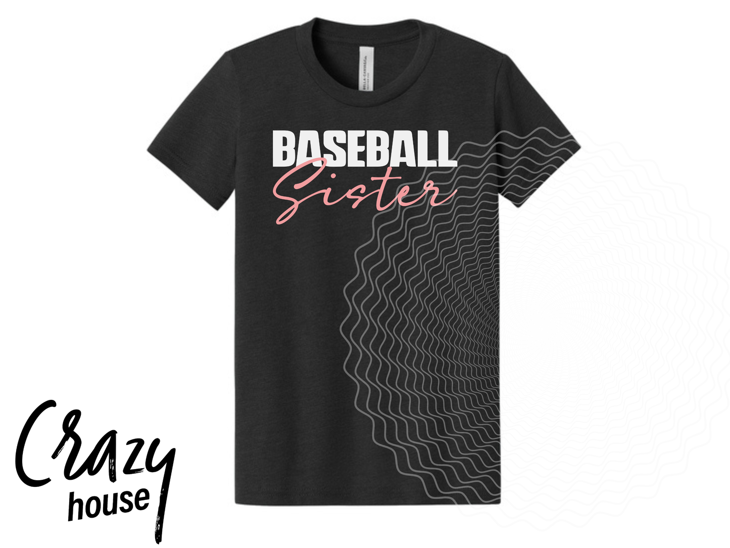 Baseball Sister - White & Pink