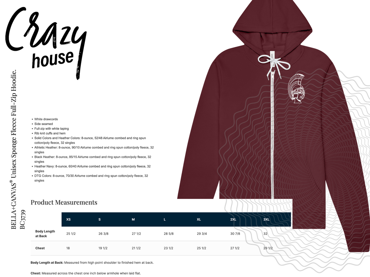 Spartans Unisex Full Zip
