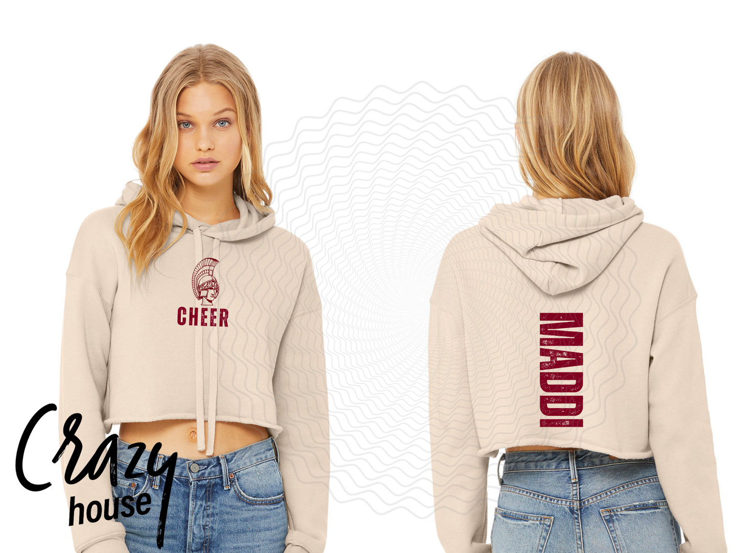 Bella Canvas Ladies' Cropped Fleece Hoodie - Boardman