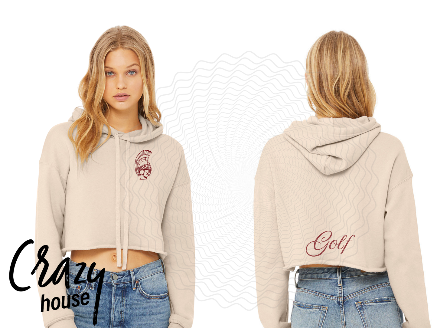 Bella Canvas Ladies' Cropped Fleece Hoodie - Boardman