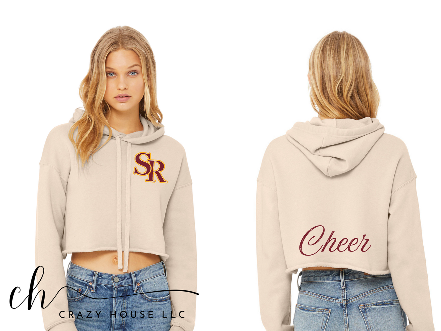 South Range - Bella Canvas Ladies' Cropped Fleece Hoodie