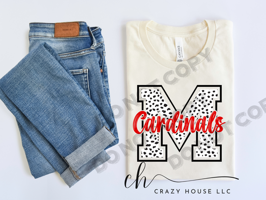 Mooney - Cardinals - White Cheetah Print