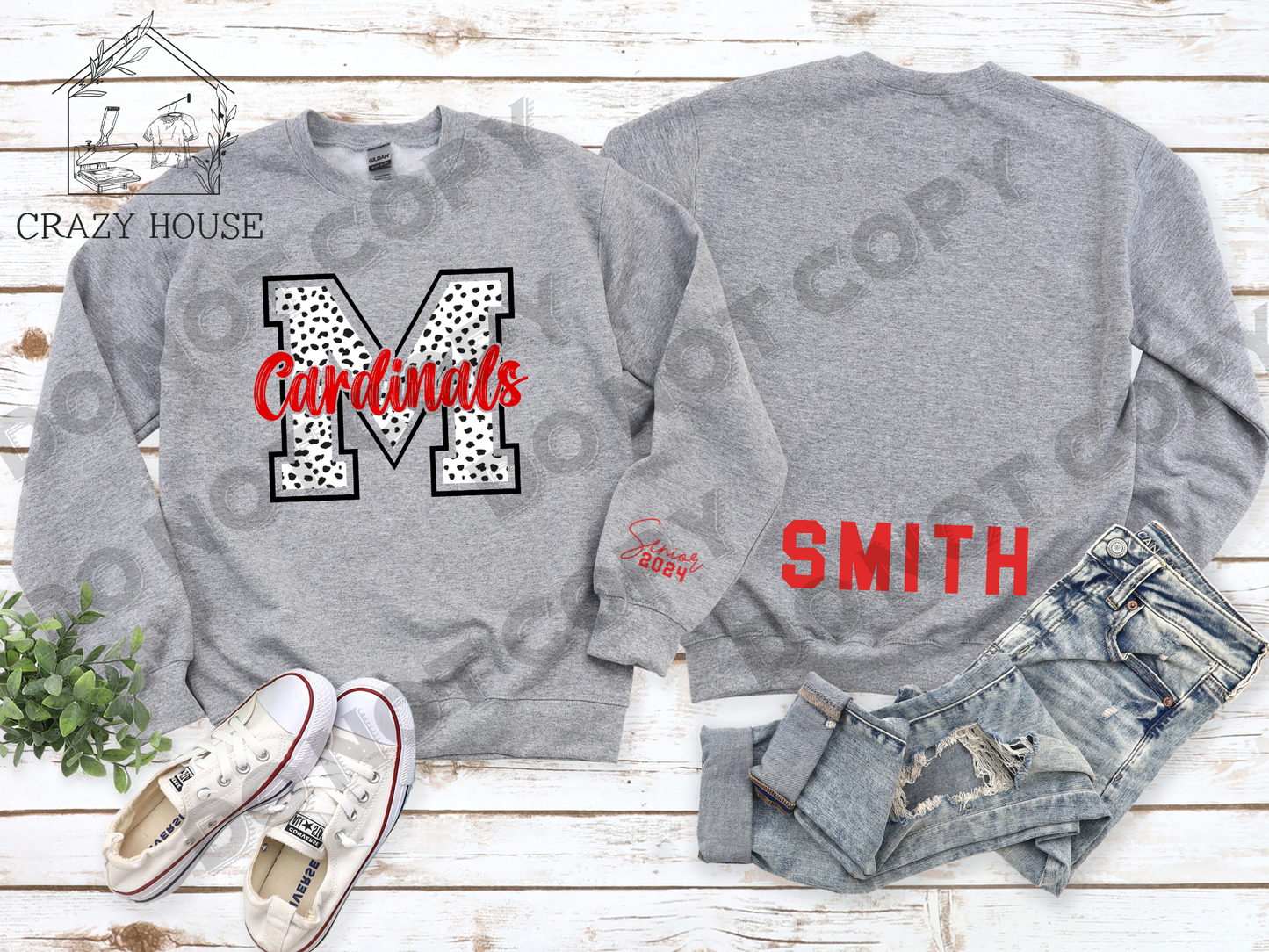 Mooney - Cardinals - White Cheetah Print