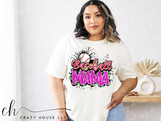 Baseball Mama Splatter