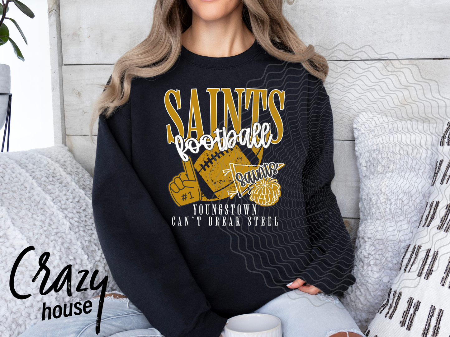 Saints Football Crewneck