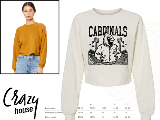 Cardinals (Canfield) Letterman Crop Fleece
