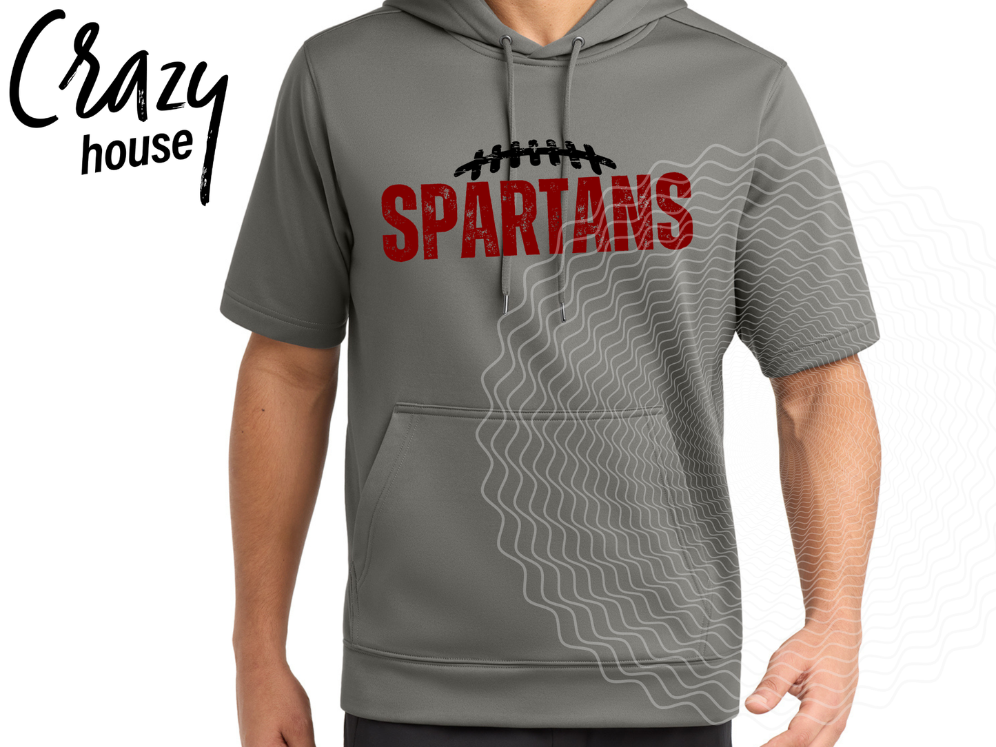 Spartan Football Short Sleeve Hoodie