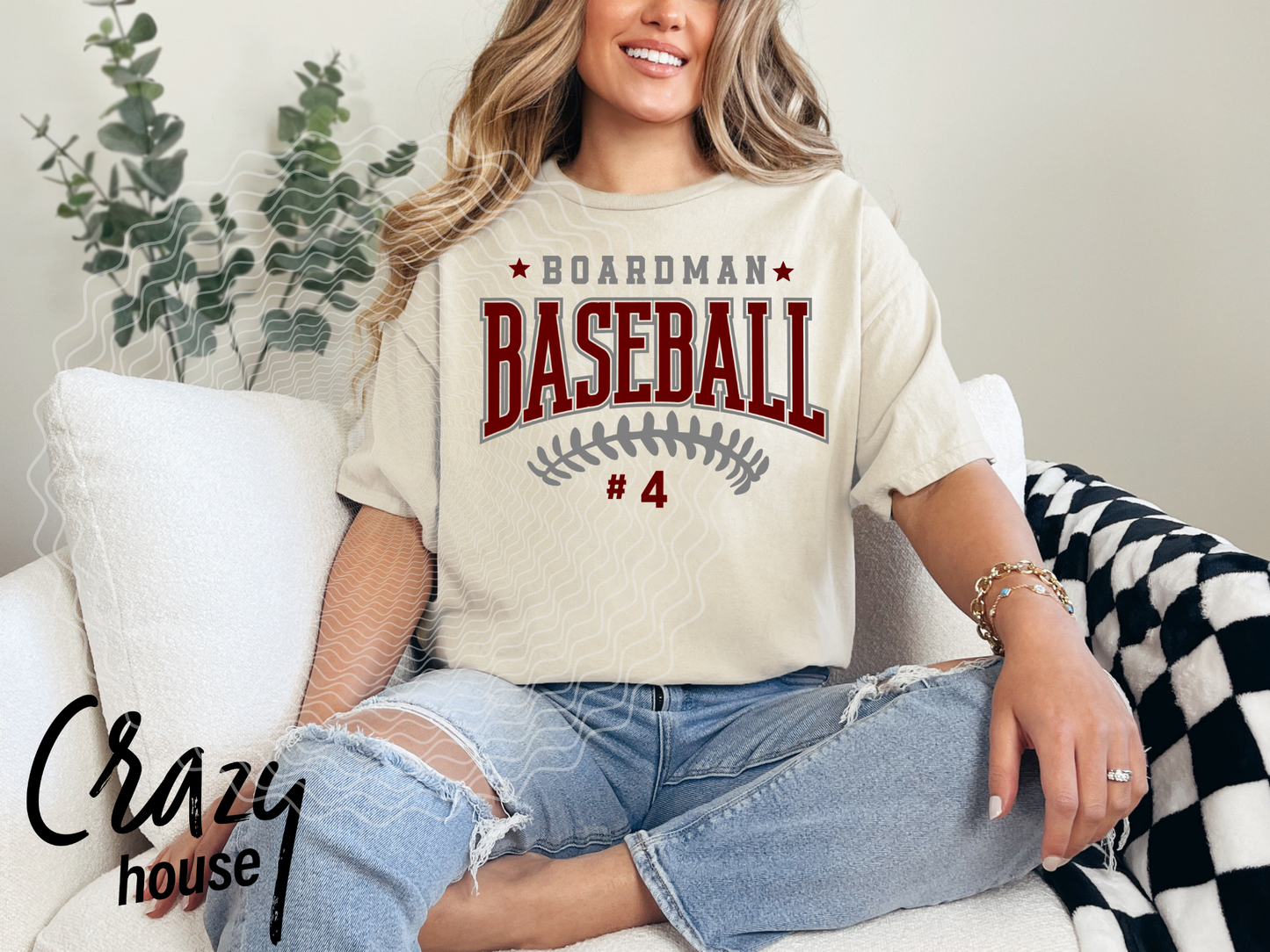 Boardman Baseball Seams - Custom Number