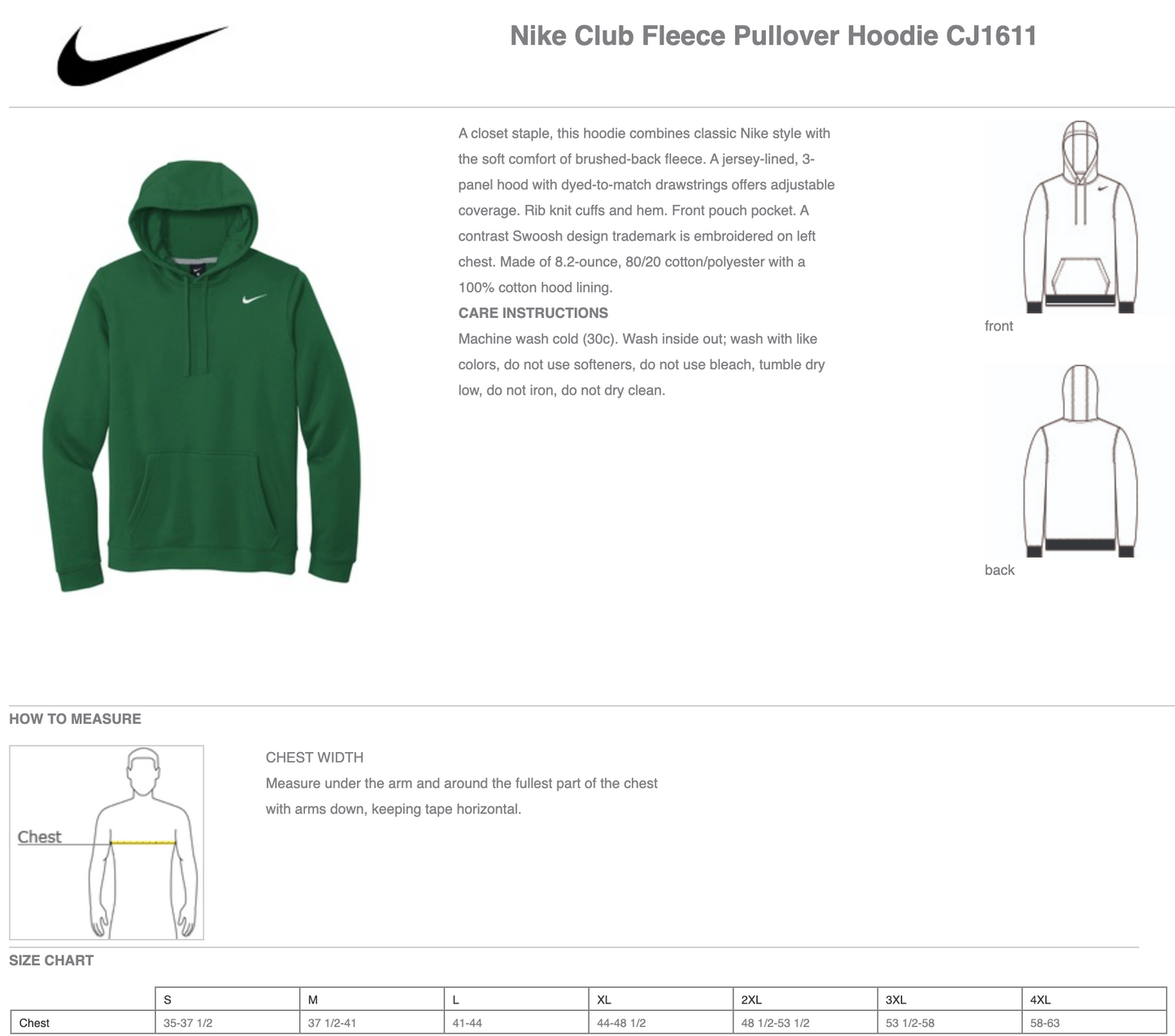Ax Nike Club Fleece Pullover Hoodie