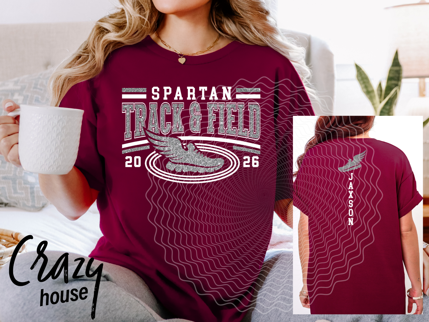 Spartan Track & Field - Silver Glitter
