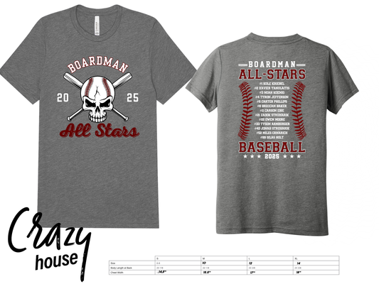 2025 Boardman All Stars Team Shirt 8U