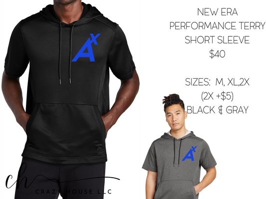 Ax New Era ® Performance Terry Short Sleeve Hoodie