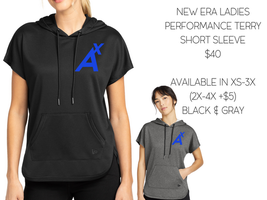 Ax New Era® Women's Performance Terry Short Sleeve Hoodie