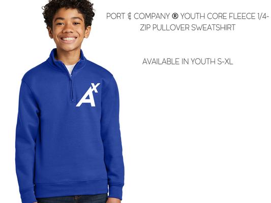 Ax Port & Company ® Youth Core Fleece 1/4-Zip Pullover Sweatshirt