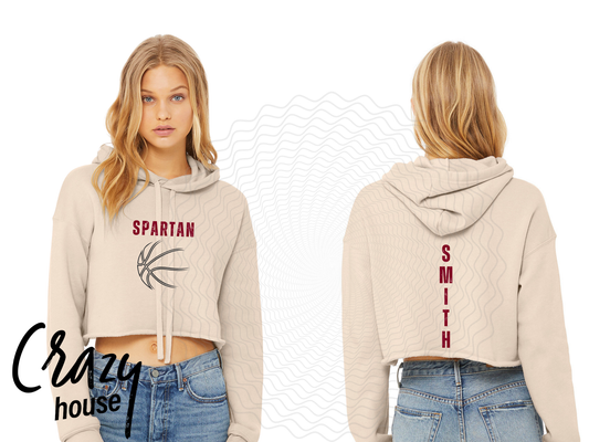 Bella Canvas Ladies' Cropped Fleece Hoodie - Boardman
