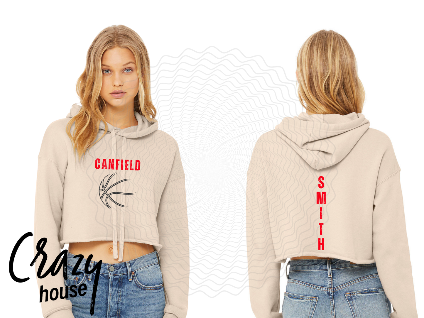 Bella Canvas Ladies' Cropped Fleece Hoodie - Canfield