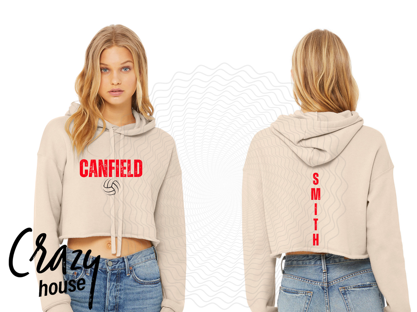 Bella Canvas Ladies' Cropped Fleece Hoodie - Canfield