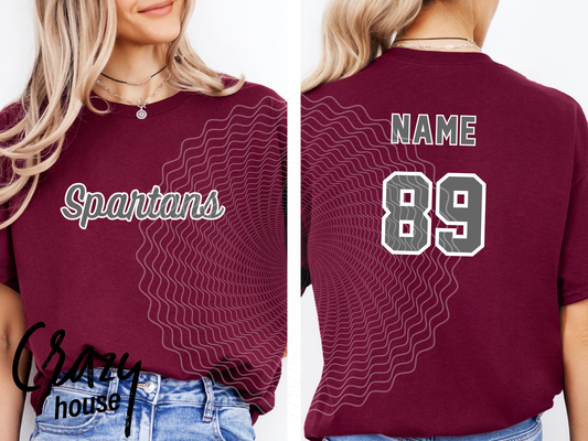 Personalized Spartan Football Tee