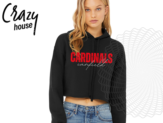 Canfield Cardinals Cropped Hoodie