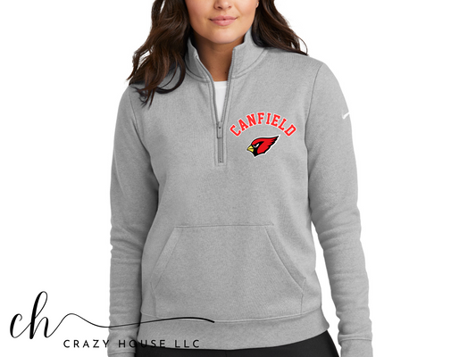 Canfield Cardinals - Nike Women's Club Fleece 1/2 Zip