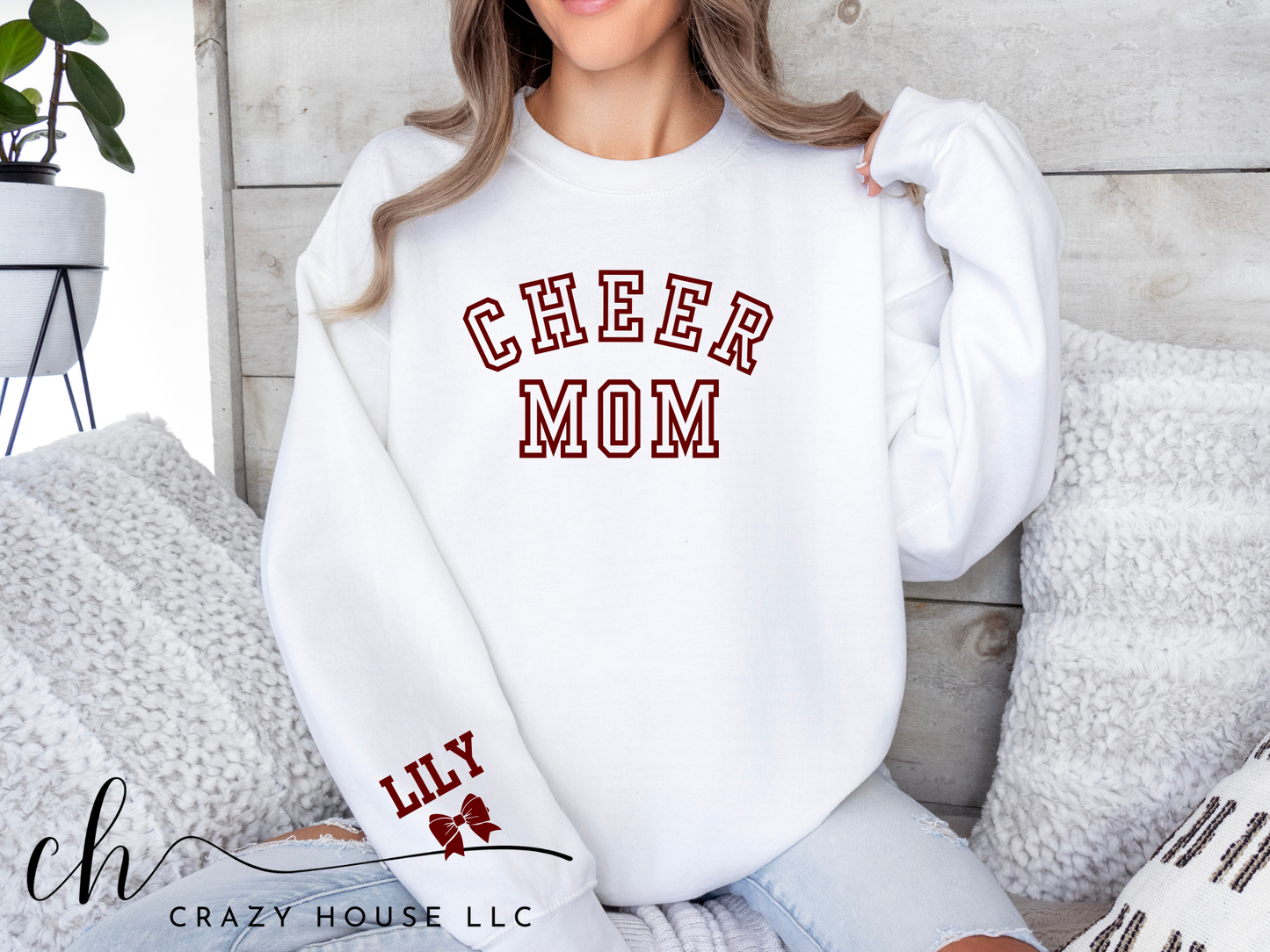 Cheer Mom Glitter - Custom Sweatshirt