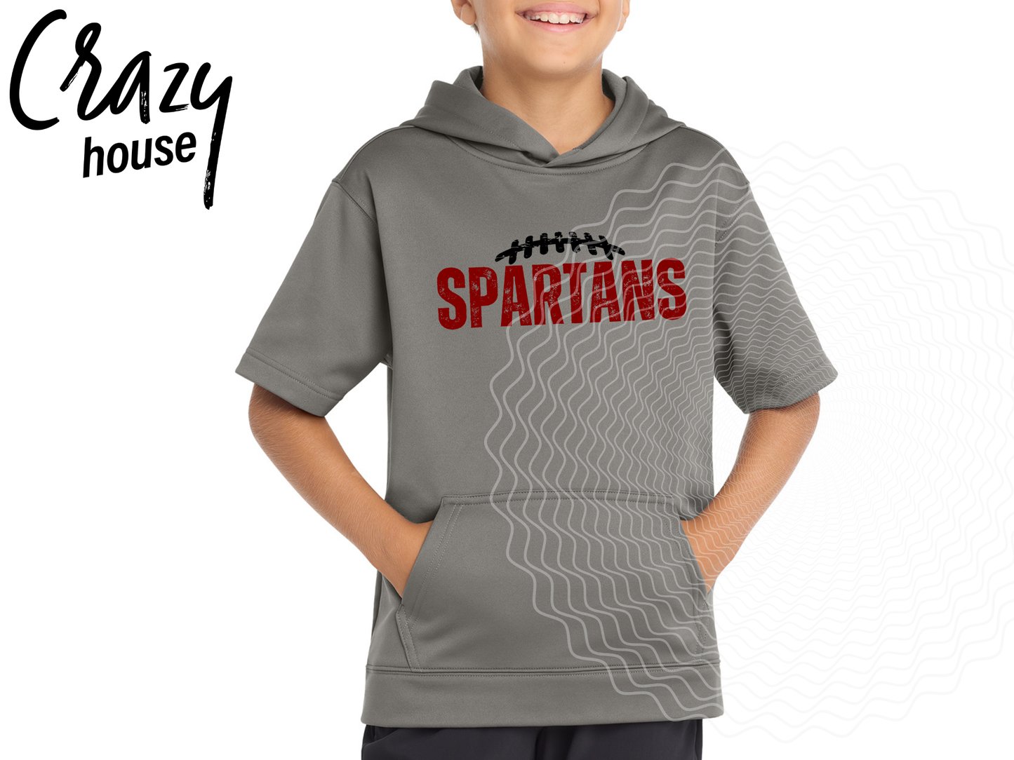 Spartan Football Short Sleeve Hoodie