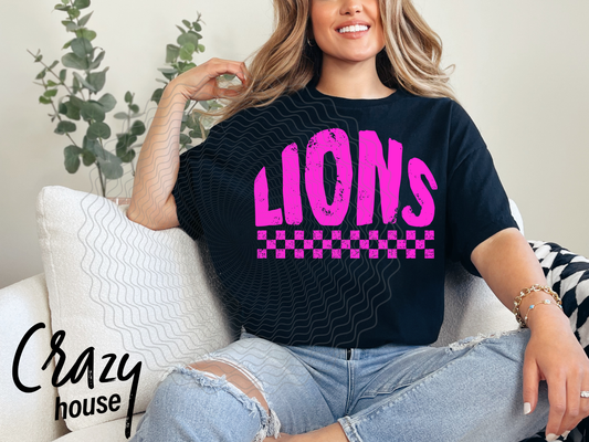 Lions Checker - Pink
