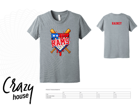Rams Baseball Patriotic Drip - KIDS