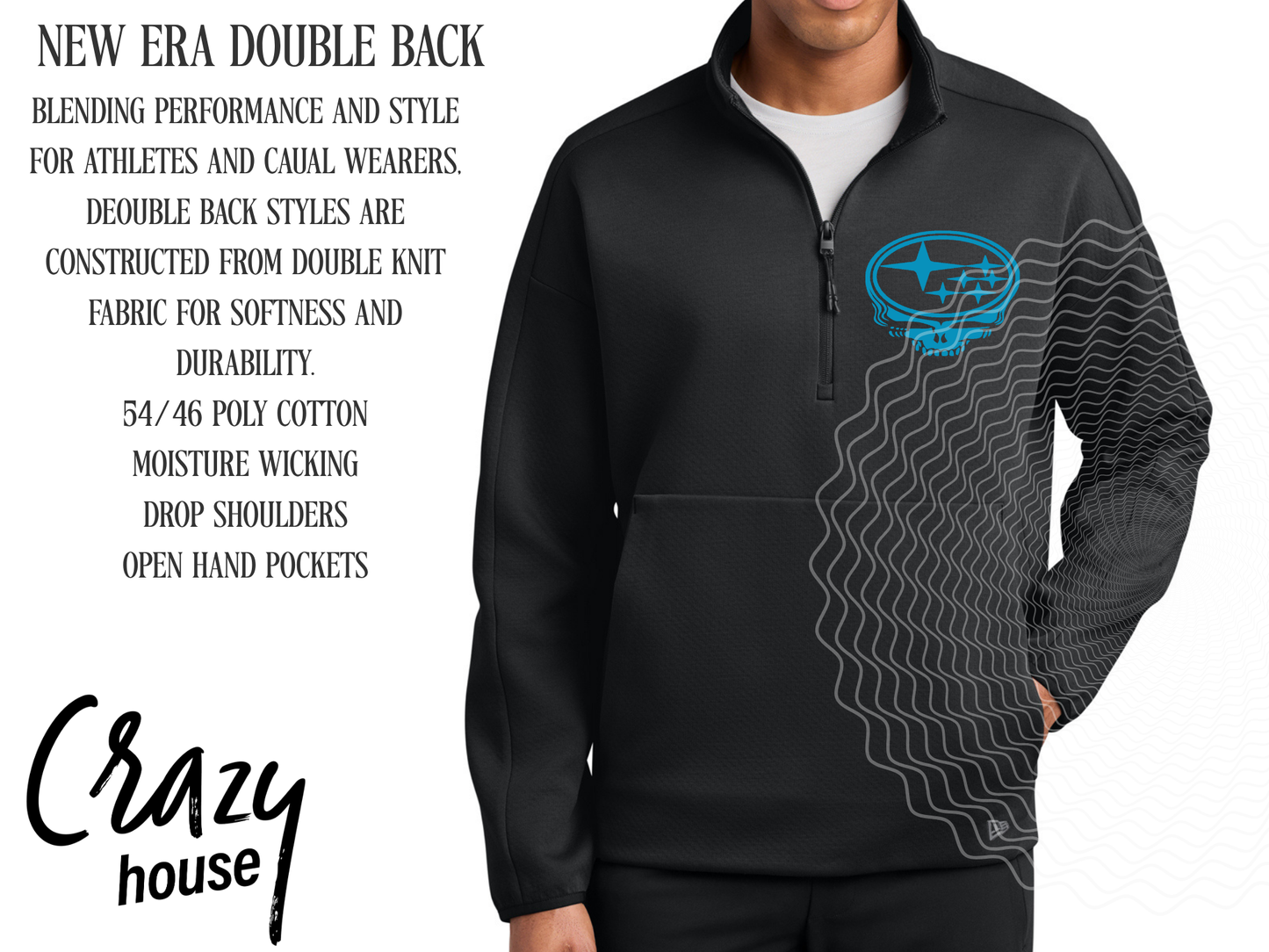 Customizable Double Back 1/4 Zip