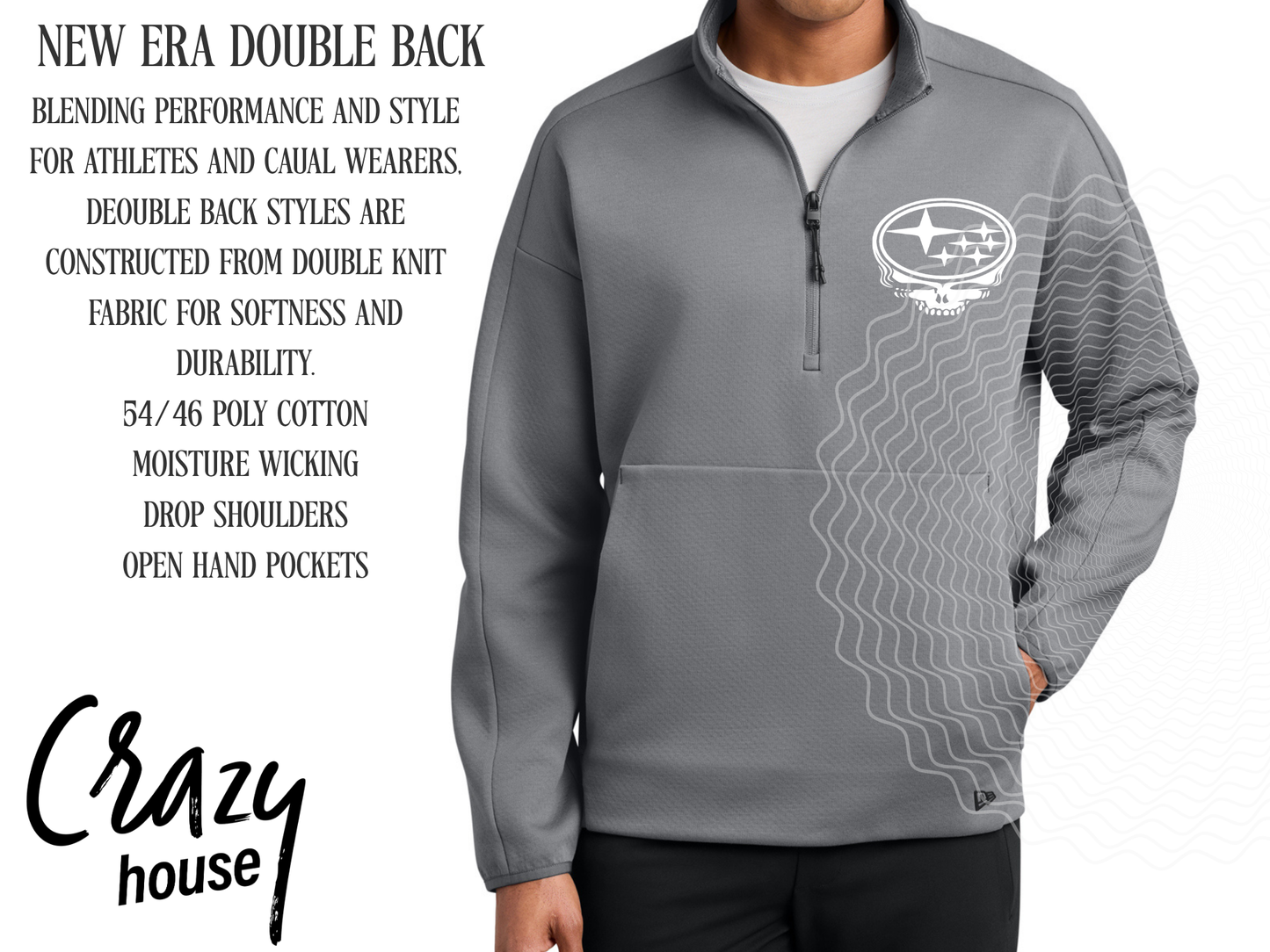 Customizable Double Back 1/4 Zip