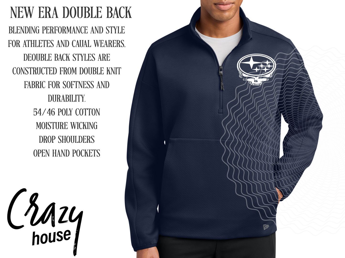 Customizable Double Back 1/4 Zip