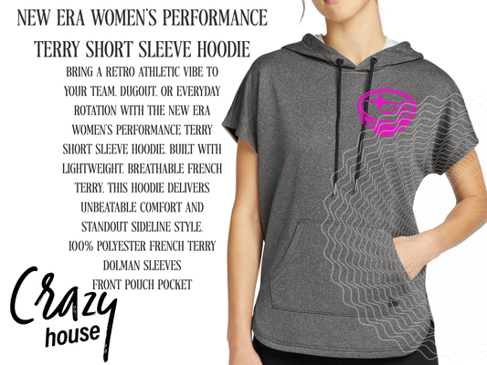 Customizable Women's Performance Terry Short Sleeve Hoodie