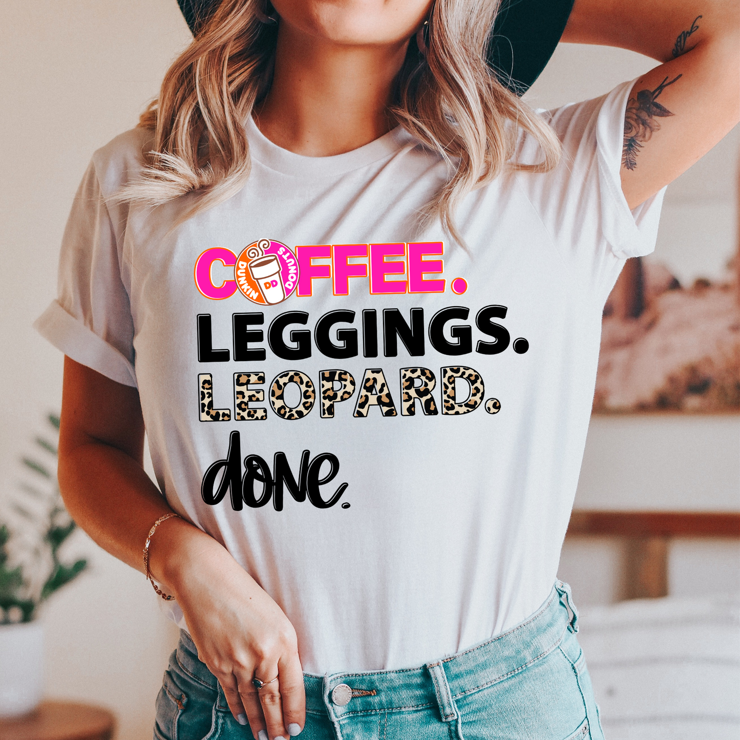 Coffee, Leggings, Leopard, Done
