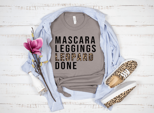 Mascara Leggings Leopard Done Shirt