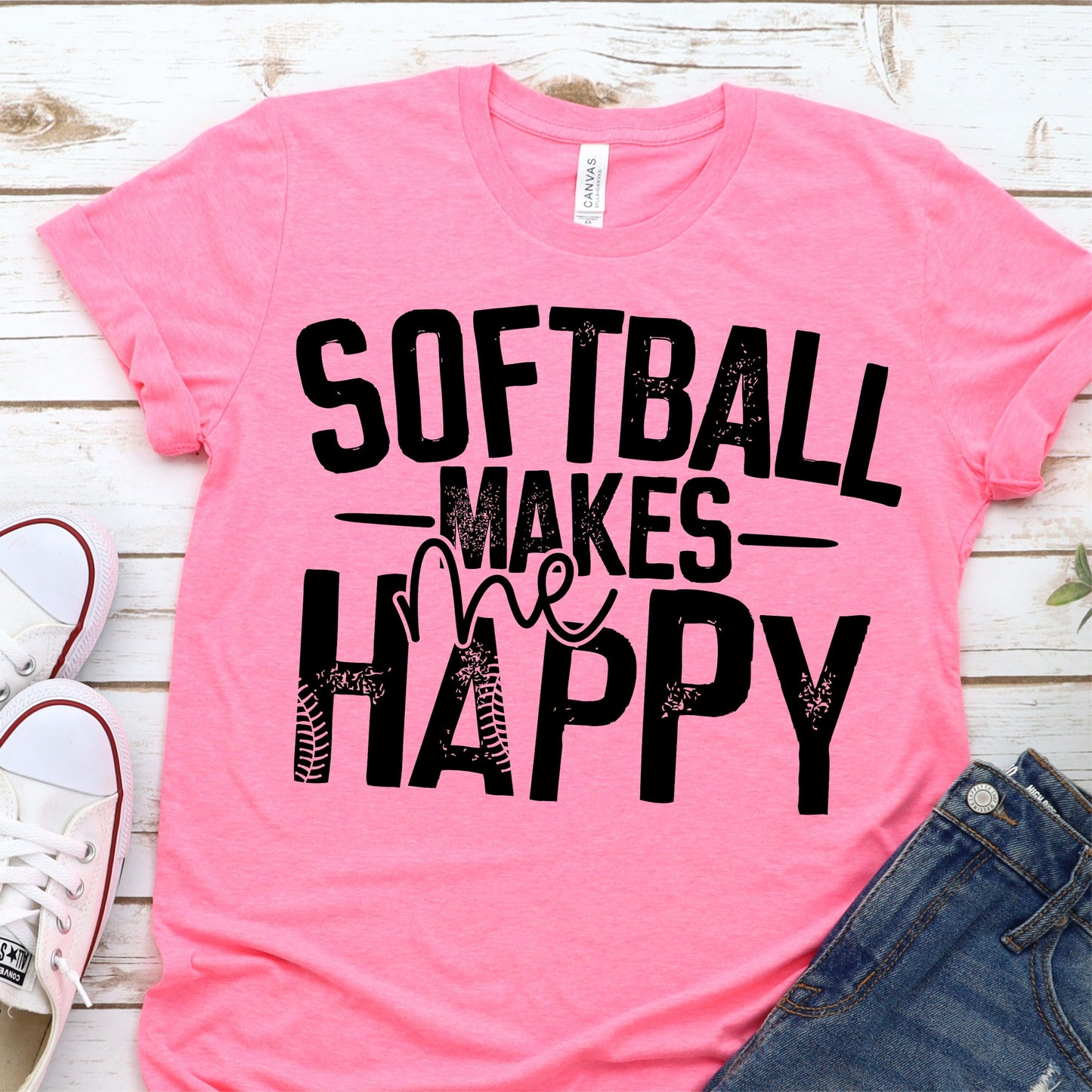 Baseball / Softball Makes Me Happy Shirt